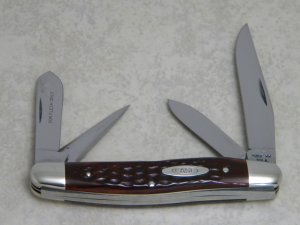 Case XX USA 6 Dot (1974) Pretty Bone 64047P Punch 4 Blade Stockman Knife