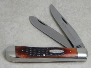 Case XX Stainless USA 1970's Pretty Bone 6254 SSP Tested XX Razor Edge Trapper Knife