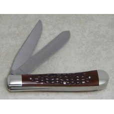 Case XX Stainless USA 1970's Pretty Bone 6254 SSP Tested XX Razor Edge Trapper Knife