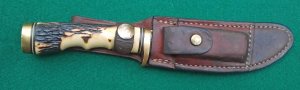 Schrade 153UH Golden Spike –  carbon steel blade