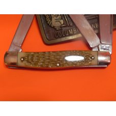 Vintage Colonel Coon 3 Blade Stockman Pocket Knife with Derlin Handles -NOS -Factory Edges on Blades Vintage Colonel Coon 3 Blade Stockman Pocket Knife with Derlin Handles -NOS -Factory Edges on Blades