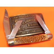 Vintage Colonel Coon 3 Blade Stockman Pocket Knife with Derlin Handles -NOS -Factory Edges on Blades Vintage Colonel Coon 3 Blade Stockman Pocket Knife with Derlin Handles -NOS -Factory Edges on Blades