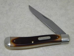 Schrade USA 194OT Delrin Gunstock Trapper Linerlock Knife