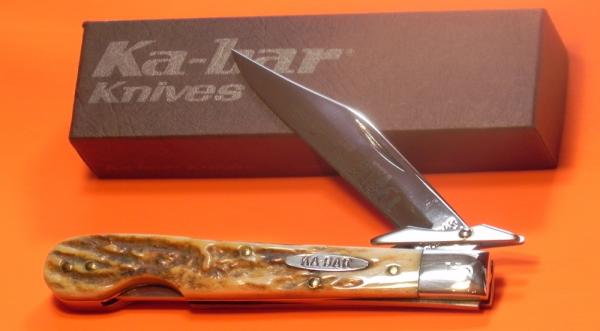 1987 Ka-Bar Cheetah Swing Guard Knife w/ Great Stag Handles - Tulsa Club knife #7 of 30 - NM & NOS 1987 Ka-Bar Cheetah Swing Guard Knife w/ Great Stag Handles - Tulsa Club knife #7 of 30 - NM & NOS