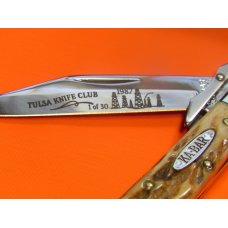 1987 Ka-Bar Cheetah Swing Guard Knife w/ Great Stag Handles - Tulsa Club knife #7 of 30 - NM & NOS 1987 Ka-Bar Cheetah Swing Guard Knife w/ Great Stag Handles - Tulsa Club knife #7 of 30 - NM & NOS