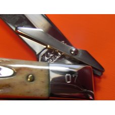 1987 Ka-Bar Cheetah Swing Guard Knife w/ Great Stag Handles - Tulsa Club knife #7 of 30 - NM & NOS 1987 Ka-Bar Cheetah Swing Guard Knife w/ Great Stag Handles - Tulsa Club knife #7 of 30 - NM & NOS