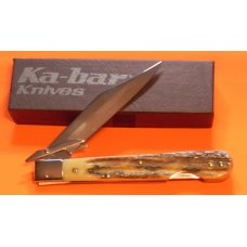 1987 Ka-Bar Cheetah Swing Guard Knife w/ Great Stag Handles - Tulsa Club knife #7 of 30 - NM & NOS 1987 Ka-Bar Cheetah Swing Guard Knife w/ Great Stag Handles - Tulsa Club knife #7 of 30 - NM & NOS