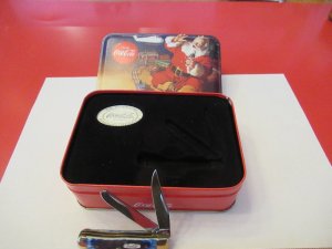 Case XX Christmas Coca-Cola Tiny Trapper pattern 3 62154 SS