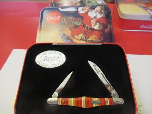  Case XX CCC Christmas Coca-Cola Candy Striped Tuexedo Pattern # R2156 SS