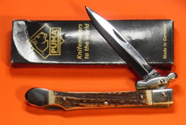 PUMA Medici Swing Guard (MDL 210563) Cheetah Style Knife w/ Great Stag Handles -Made in Germany -NOS PUMA Medici Swing Guard (MDL 210563) Cheetah Style Knife w/ Great Stag Handles -Made in Germany -NOS