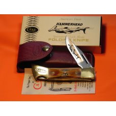 Vintage 1981 Case xx Hammerhead Shark Folding Hunter Knife w Sheath & Orig Box -5159 LSSP -NOS &NM/M Vintage 1981 Case xx Hammerhead Shark Folding Hunter Knife w Sheath & Orig Box -5159 LSSP -NOS &NM/M