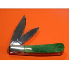 Vintage Ka-Bar Lo Club 2 Blade Dog Head Barlow Pocket Knife w/ Great Green Bone Handles - NOS & NM Vintage Ka-Bar Lo Club 2 Blade Dog Head Barlow Pocket Knife w/ Great Green Bone Handles - NOS & NM