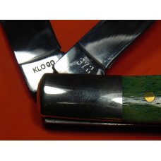 Vintage Ka-Bar Lo Club 2 Blade Dog Head Barlow Pocket Knife w/ Great Green Bone Handles - NOS & NM Vintage Ka-Bar Lo Club 2 Blade Dog Head Barlow Pocket Knife w/ Great Green Bone Handles - NOS & NM