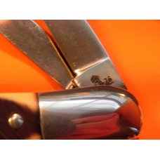 Vintage 1976 Queen #27 Barlow Pocket Knife w Derlin Handles -Queen Steele #27 Made in USA Blade Etch