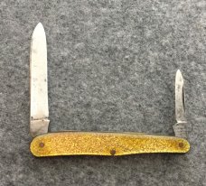 UTICA CUTLERY CO. UTICA N.Y.  -  Swell Center Serpentine Pen Knife