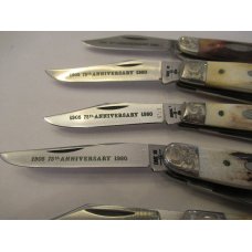 1980 Case XX 75th Anniversary Stag Engraved Set of 7 Knives 1980 Case XX 75th Anniversary Stag Engraved Set of 7 Knives