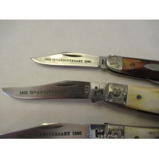 1980 Case XX 75th Anniversary Stag Engraved Set of 7 Knives 1980 Case XX 75th Anniversary Stag Engraved Set of 7 Knives