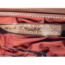 Zwilling J A Henckels Carving Knife w/ Elk Wildlife Blade Etch + Serving Fork & Premium Stag Handles Zwilling J A Henckels Carving Knife w/ Elk Wildlife Blade Etch + Serving Fork & Premium Stag Handles