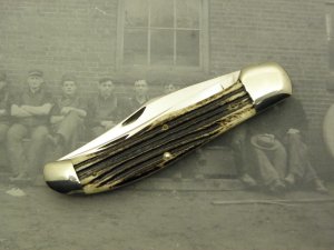 Queen Cutlery Co. #39 Two Blade Folding Hunter in Winterbottom Bone