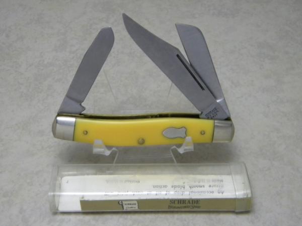 Schrade NY USA 881Y Yellow Stockman Knife in Tube