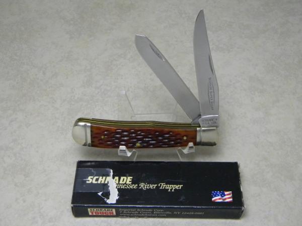 Schrade + USA LTD Super Sharp Bone TRT96 Trapper Knife in Box