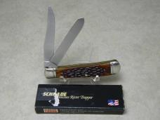 Schrade + USA LTD Super Sharp Bone TRT96 Trapper Knife in Box