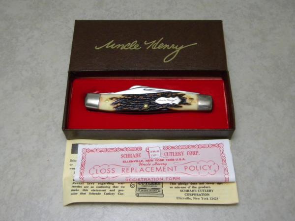 Schrade + USA 885UH Staglon Stockman Knife in Box Schrade + USA 885UH Staglon Stockman Knife in Box