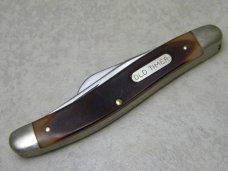 Schatt & Morgan Titusville PA. 2002 Buffalo Horn w/ MOP Shield Sunfish Knife - NIB Schatt & Morgan Titusville PA. 2002 Buffalo Horn w/ MOP Shield Sunfish Knife - NIB