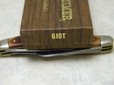 Schatt & Morgan Titusville PA. 2002 Buffalo Horn w/ MOP Shield Sunfish Knife - NIB Schatt & Morgan Titusville PA. 2002 Buffalo Horn w/ MOP Shield Sunfish Knife - NIB