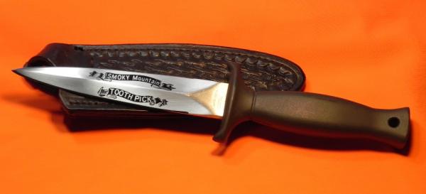 Vintage Parker Brothers Double Edge Blade Smokey Mountain Tooth Pick /Boot knife w Blade Etch - NOS Vintage Parker Brothers Double Edge Blade Smokey Mountain Tooth Pick /Boot knife w Blade Etch - NOS