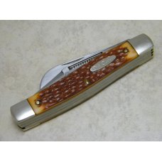 Old Cutler USA Jigged Delrin Carbon Steel 538 4-Blade Stockman Knife in Box Old Cutler USA Jigged Delrin Carbon Steel 538 4-Blade Stockman Knife in Box