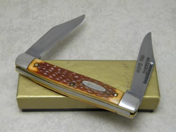 Old Cutler USA Jigged Delrin 527 Carbon Steel Muskrat Knife in Box