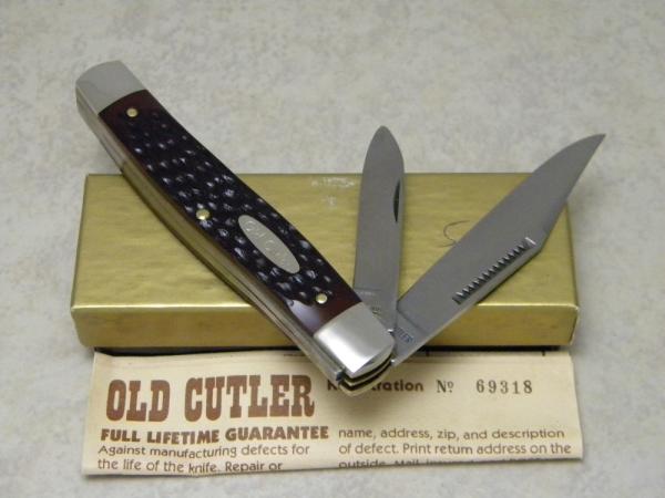 Old Cutler USA Jigged Delrin 523 Carbon Steel Jack Knife in Box Old Cutler USA Jigged Delrin 523 Carbon Steel Jack Knife in Box