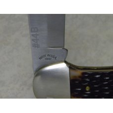 Queen Cutlery Co. Titusville PA Delrin #44B Folding Hunter Bolster Lock Knife in Box Queen Cutlery Co. Titusville PA Delrin #44B Folding Hunter Bolster Lock Knife in Box
