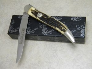Queen Cutlery Co. Titusville PA #20 Bone Toothpick Knife in Box