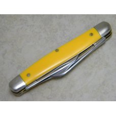 Queen Steel #9A Yellow Stockman Knife in Box Queen Steel #9A Yellow Stockman Knife in Box