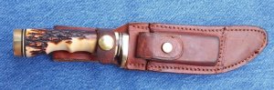 Schrade 153UH Golden Spike –  carbon steel blade 