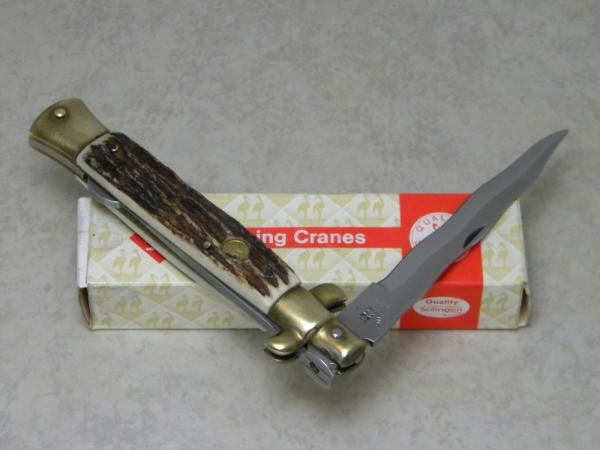 Kissing Crane KC48 Rostfrei Made in Germany Stag Large Stiletto Knife in Box Kissing Crane KC48 Rostfrei Made in Germany Stag Large Stiletto Knife in Box