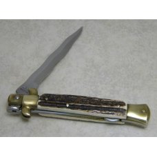 Kissing Crane KC48 Rostfrei Made in Germany Stag Large Stiletto Knife in Box Kissing Crane KC48 Rostfrei Made in Germany Stag Large Stiletto Knife in Box
