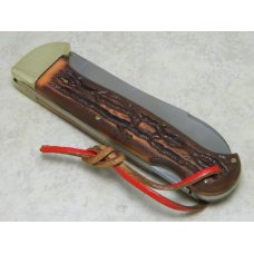 Wilderness High-Carbon K- 6 Japan Lockback Knife w/Leather Strap in Box