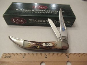 Case XX Stag Tiny Texas Toothpick Blue Scroll 2007 Pattern # 520096 SS