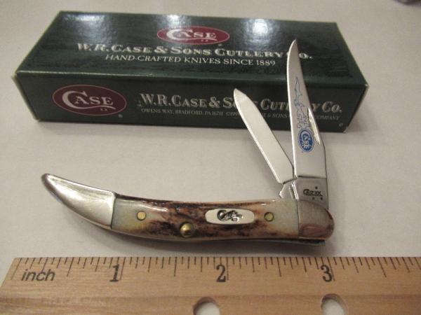 Case XX Stag Tiny Texas Toothpick Blue Scroll 2007 Pattern # 520096 SS Case XX Stag Tiny Texas Toothpick Blue Scroll 2007 Pattern # 520096 SS