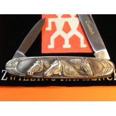 Vintage J A Henckels 2 Blade Gents Knife w/ Horse Heads on Metal Handles -Limited Edition Vintage J A Henckels 2 Blade Gents Knife w/ Horse Heads on Metal Handles -Limited Edition