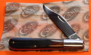 1970 Case xx 10 Dot USA Barlow w/ Genuine Red Bone handles # 6143  -Great Snap and NO Wobble -NM