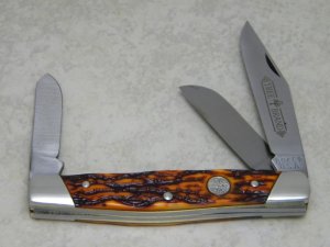 Boker USA Tree Brand Imitation Stag 9885 Stockman Knife