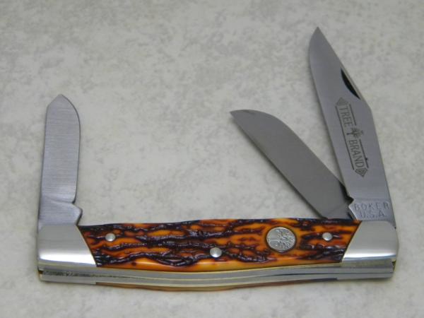 Boker USA Tree Brand Imitation Stag 9885 Stockman Knife Boker USA Tree Brand Imitation Stag 9885 Stockman Knife