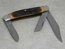 Camillus New York USA C-2 Imitation Stag Large Stockman Knife