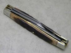 Camillus New York USA C-2 Imitation Stag Large Stockman Knife