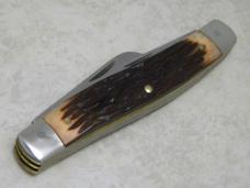 Camillus New York USA C-2 Imitation Stag Large Stockman Knife