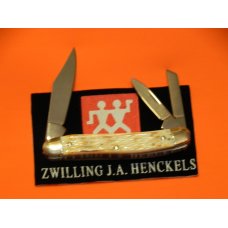 Zwilling J A Henckels 3 Blade Whittler pocket knife w/ Torched Natural Bone Handles - NOS -NM Zwilling J A Henckels 3 Blade Whittler pocket knife w/ Torched Natural Bone Handles - NOS -NM